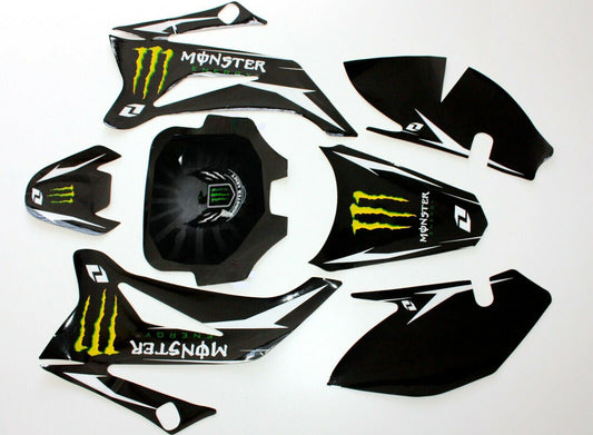 Black Stickers Decal Monster TTR110 125cc 150cc 160cc 200cc 250CC Pitpro Atomik