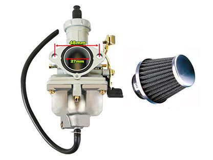 27mm 48mm Carb Carby Carburetor Air Filter Honda XL200 CG125 CG200 CG250 CG300