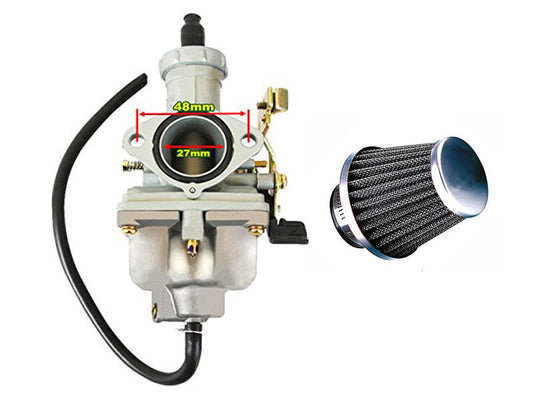 27mm 48mm Carb Carby Carburetor Air Filter Honda XL200 CG125 CG200 CG250 CG300