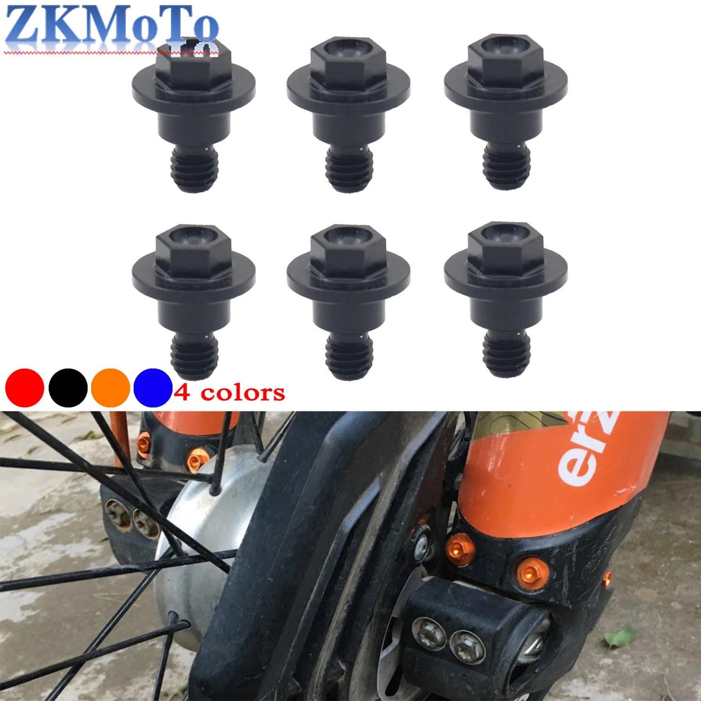 M6*12 Front Fork Guard Bolt Screw For Yamaha YZ125 YZ250 YZ250F YZ450F