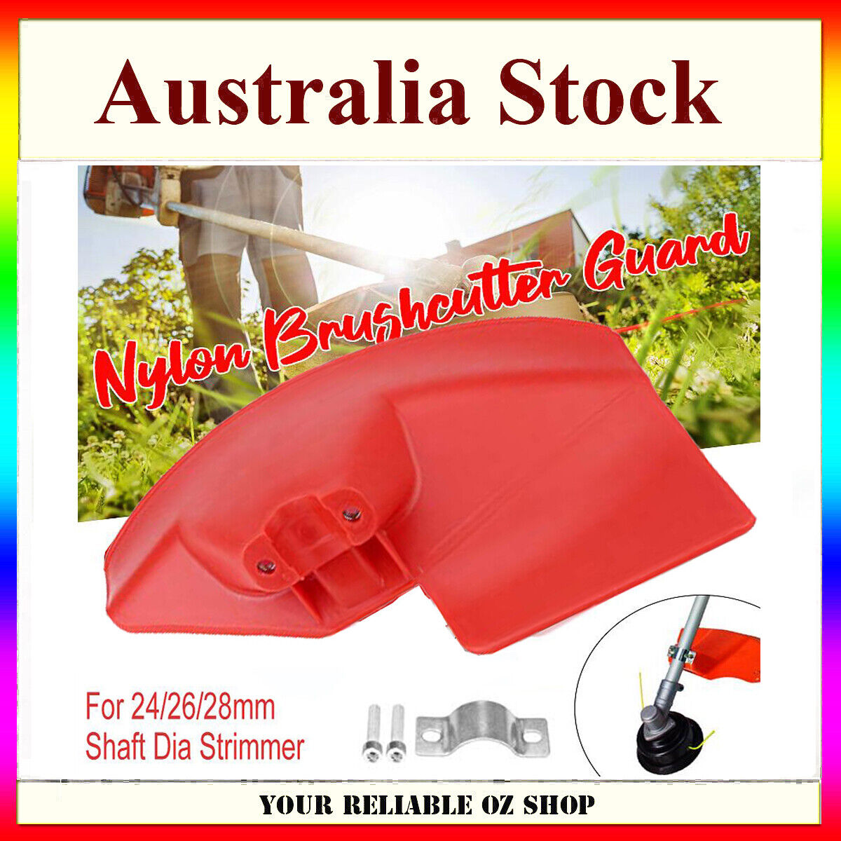 Brushcutter Guard Shield For 24mm 26mm 28mm Shaft Trimmer Brush Cutter Lawnmower