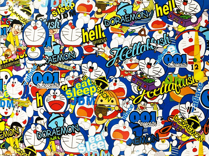 A4 Decal Sticker Bomb Sheet JDM Car Skateboard Doraemon Fatlace Eat Sleep Flush