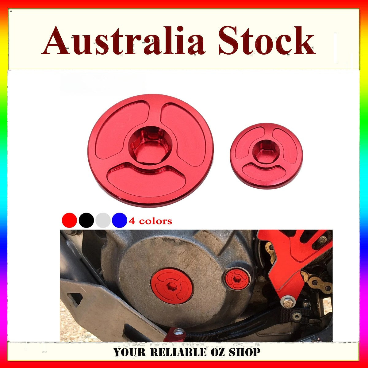 Engine Timing Plug Cover For Honda XR650L CRF1000L XR250 XR400 TRX400EX TRX450R