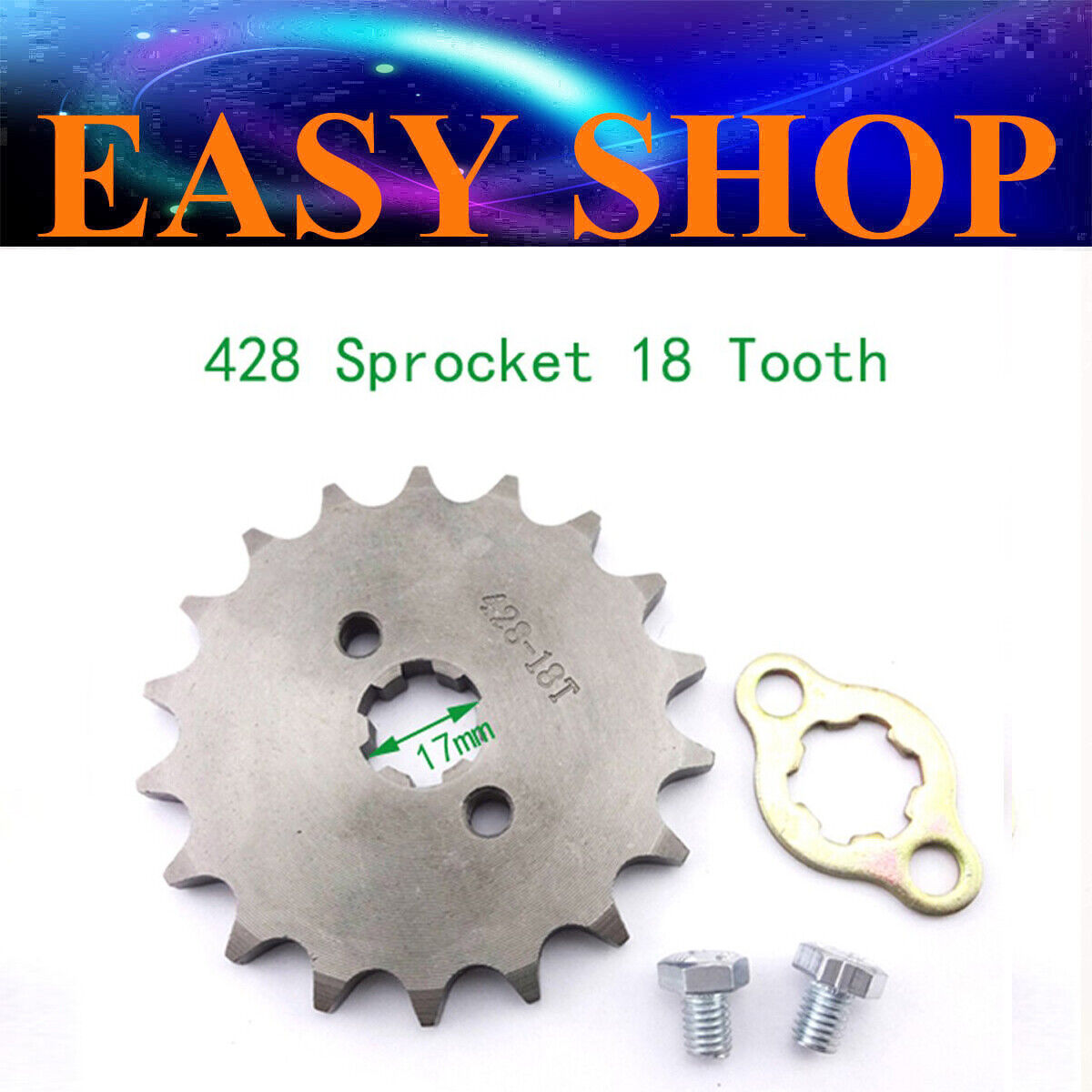 FRONT 428 CHAIN SPROCKET 18T Tooth 17mm 250/150/125/140cc ATV QUAD DIRT BIKE PIT