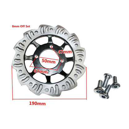 190mm Front Brake Rotor Disc Caliper + Bolts Thumpstart Dirt Pit Pro Trail Bike