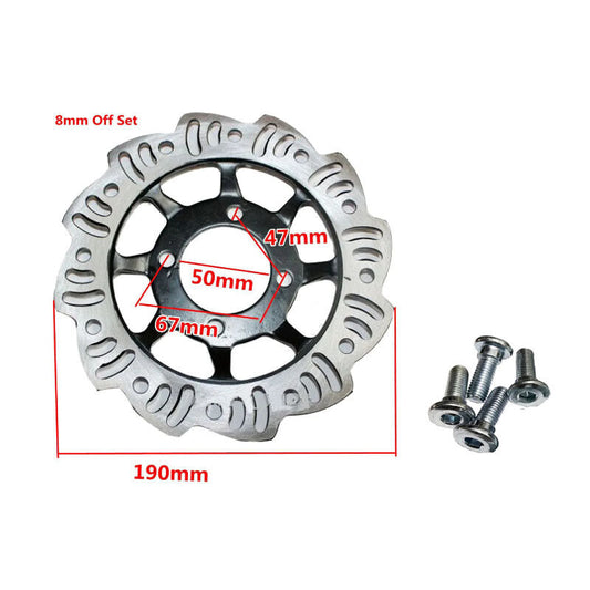 190mm Front Brake Rotor Disc Caliper + Bolts Thumpstart Dirt Pit Pro Trail Bike