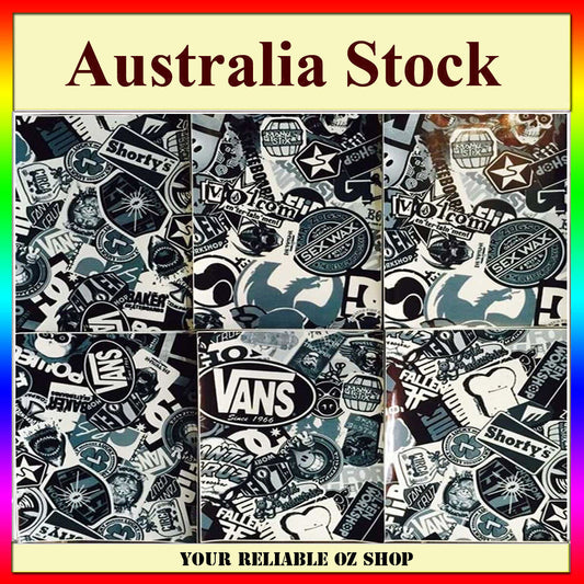 6 Pcs Decal Sticker Bomb A4 HOON JDM Car Wrap Vans Shorty's Skull Sex Wax Bike