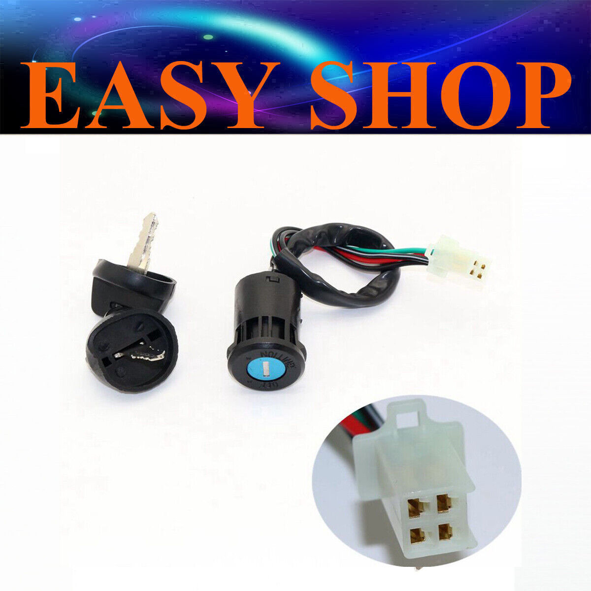 4 Pin Ignition Key Barrel Switch 150cc 200cc 250cc PIT PRO Quad Dirt ATV Bike