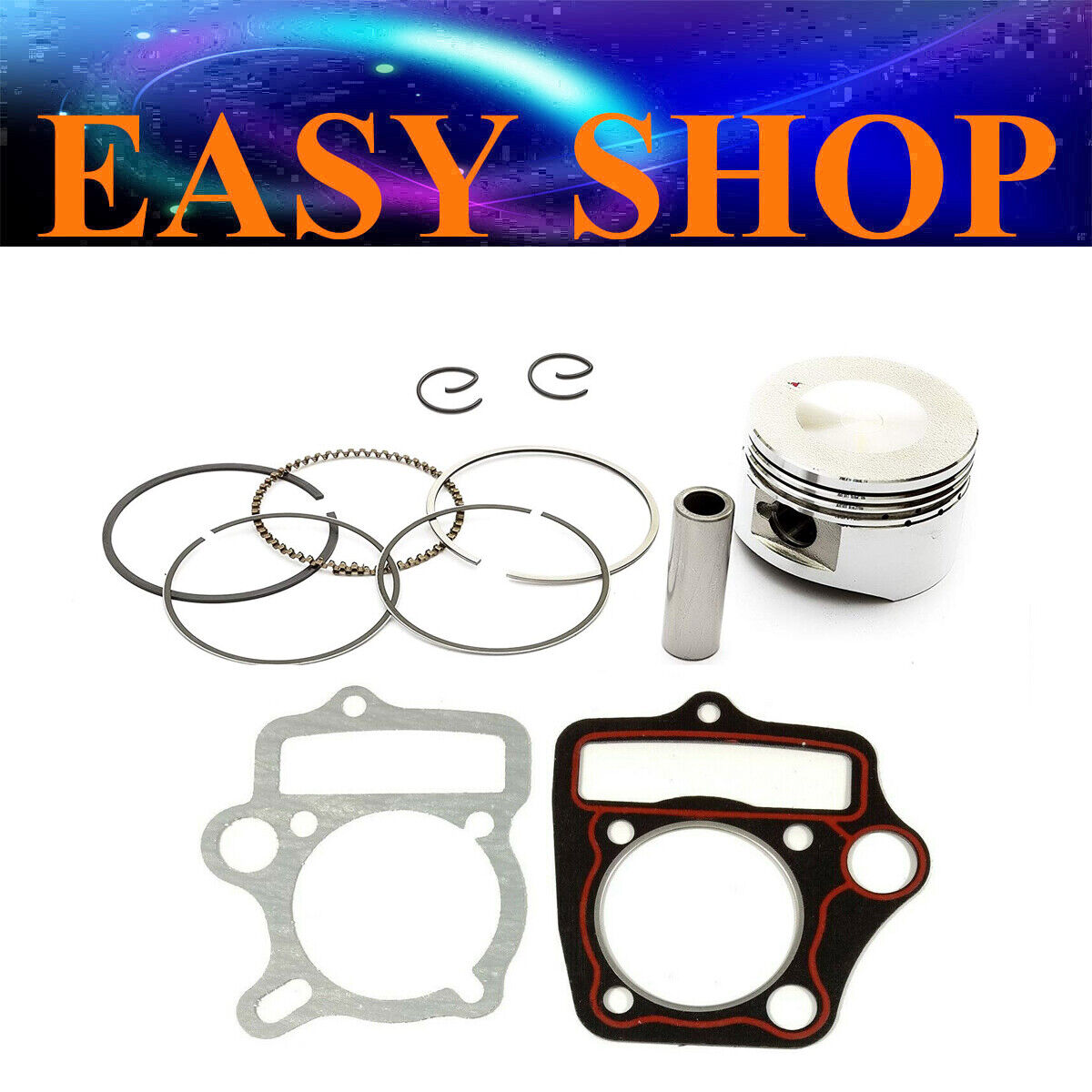 52.4mm Piston Rings Cylinder Gasket 110cc 125cc ATV Quad Dirt Pit Pro Dune Bike
