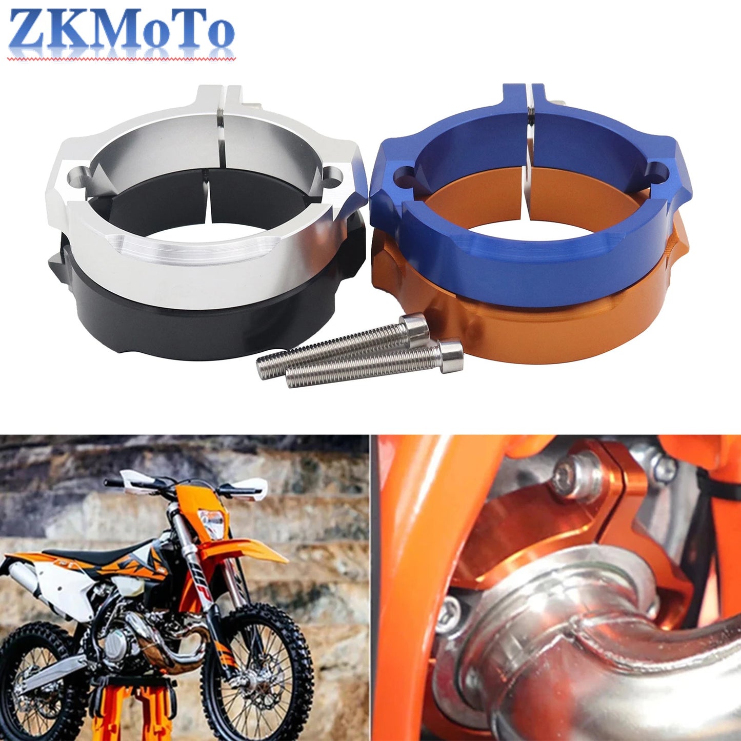 Exhaust Muffler Pipe Clamp Flange For KTM EXC XC SX XCW TPI Six Days 250 300