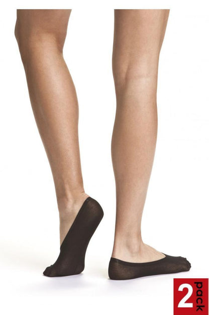 Bonds Womens 2 Pack No Show Footlets Stockings Socks Shoe Black Suntan 3-8 8-11