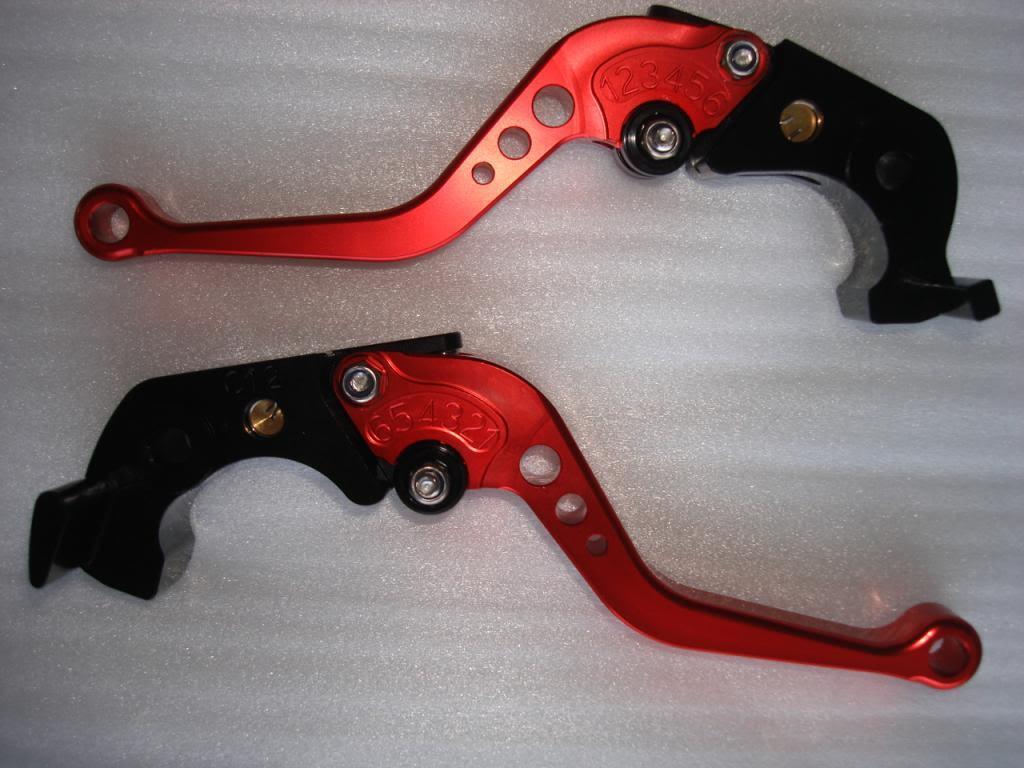 RED GOLD CNC KAWASAKI BRAKE CLUTCH LEVER ZX1400 ZX14R ZZR1400 GTR BIKE CONCOURS