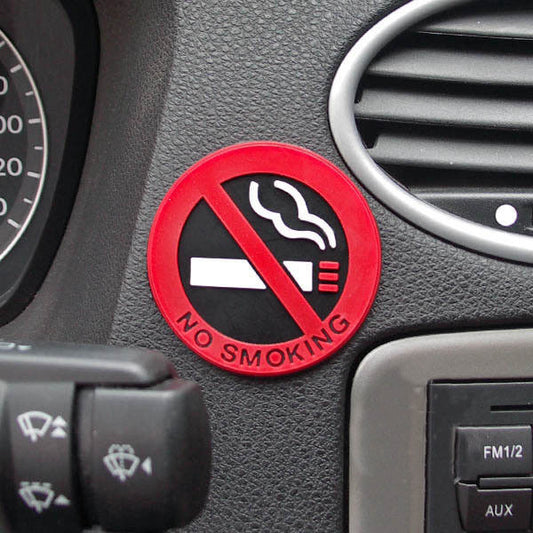 Funny No Smoking Rubber Sign Sticker Decal Car Ute Caravan Emblem Badge Office