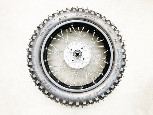 80/100-12" Rear Wheel Tyre Rim 3.00-12 For Dirt Bike 110cc 125cc 140cc Thumpstar