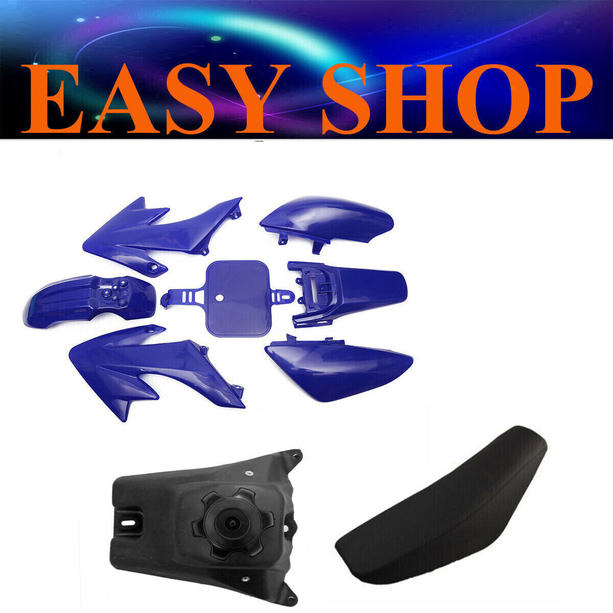 Blue Fairing Fender Plastic Seat Tank Honda CRF50 XR50 70cc 125cc Dirt PIT Bike