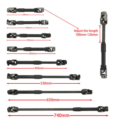 290mm-740mm 30T Steering Arm Shaft Rod For Buggy UTV QUAD ATV Go Kart Bike