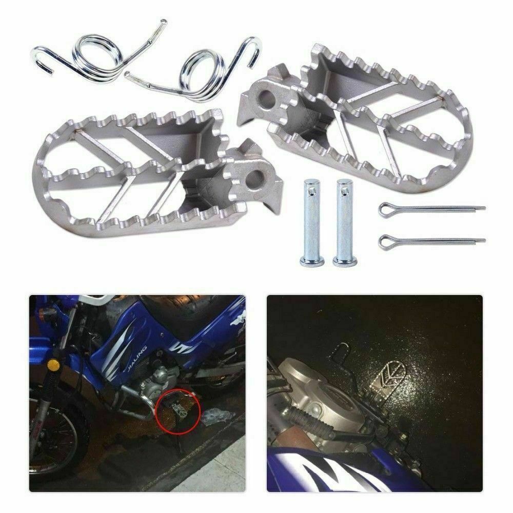 Stainless Steel Foot pegs Honda XR CRF 50cc 70 Yamaha PW 50 80 Kawasaki KLX 110