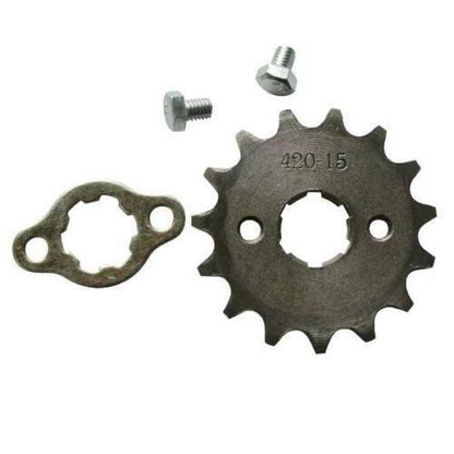 20mm 420 15T Tooth FRONT CHAIN SPROCKET COG 50cc 110cc 125cc 150cc ATV QUAD BIKE
