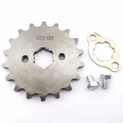 FRONT CHAIN SPROCKET 420 18 Tooth 20mm 50cc 70cc 90cc 110cc 125cc ATV QUAD BIKE