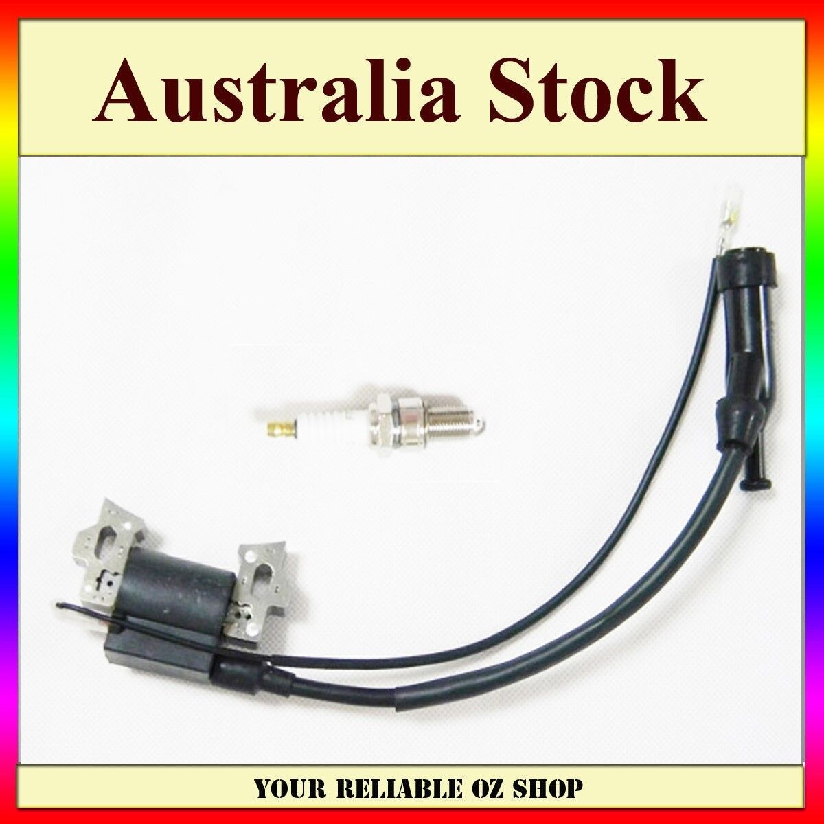 Lawn Mower Ignition Coil + Spark Plug HONDA HR214 HR215 HRM215 Gas Engine Motor