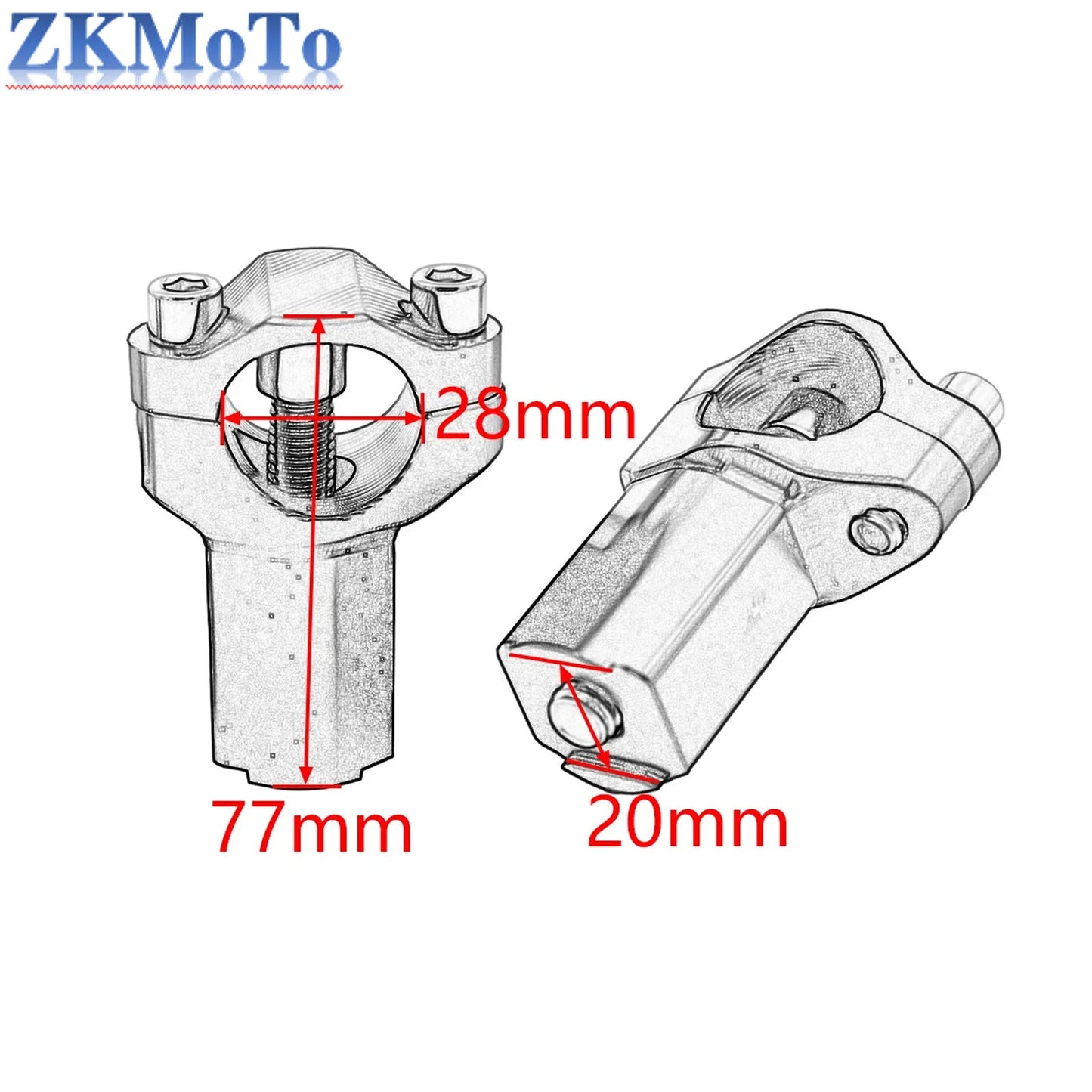 28mm CNC Handlebar Clamp For KTM 690 790 890 1090 1190 1290 Husqvarna GasGas