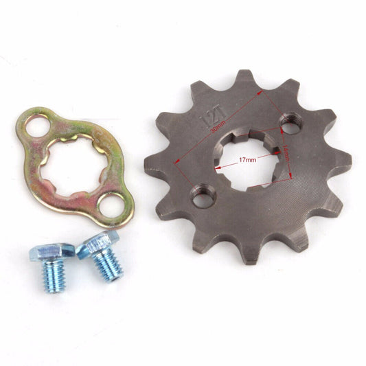 17mm 420 12T Tooth Front Chain Sprocket 125cc 150cc ATV QUAD DIRT PIT PRO BIKE