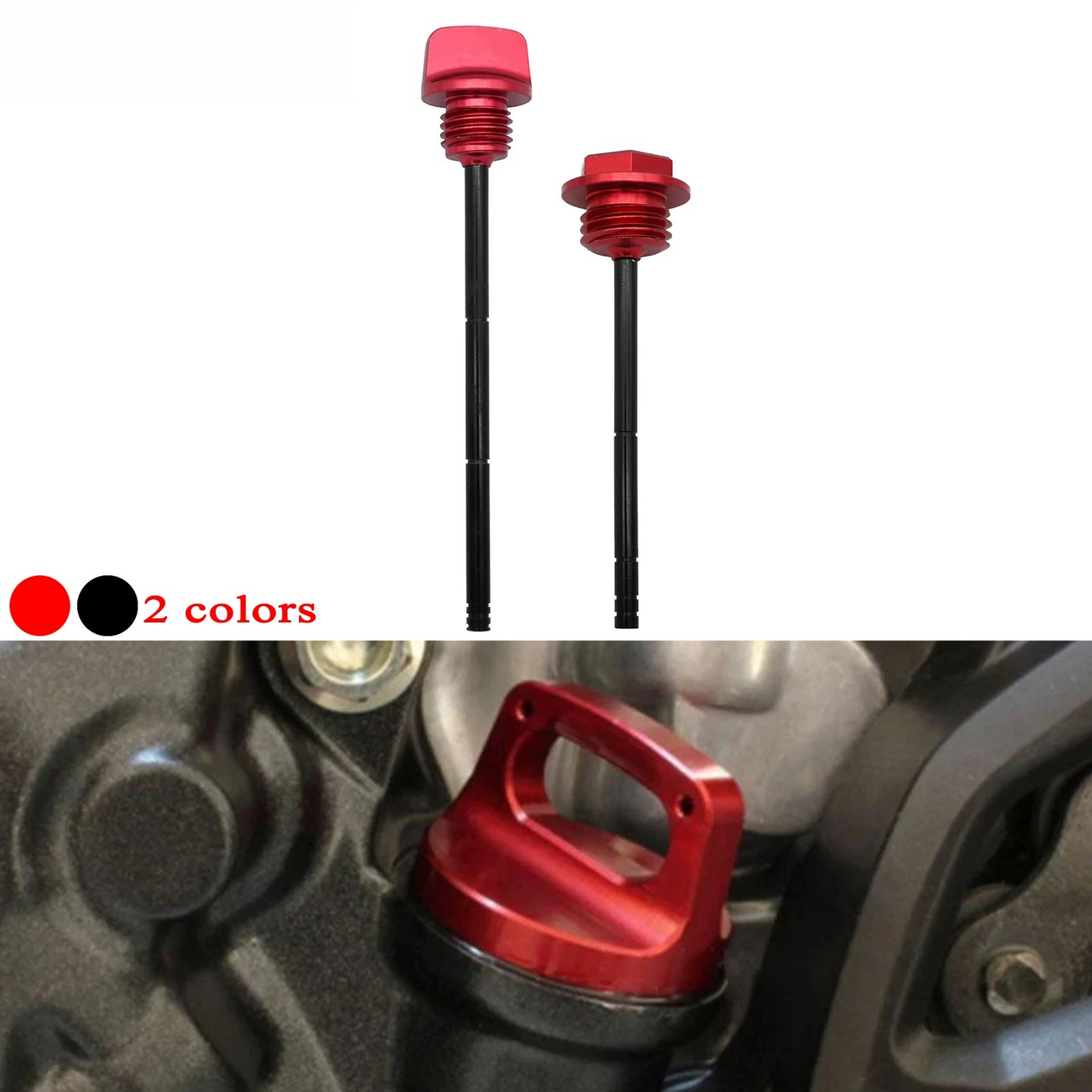 CNC Red Black Oil Dipstick For HONDA CRF250R CRF250X CRF450X CRF 250R 250X 450X