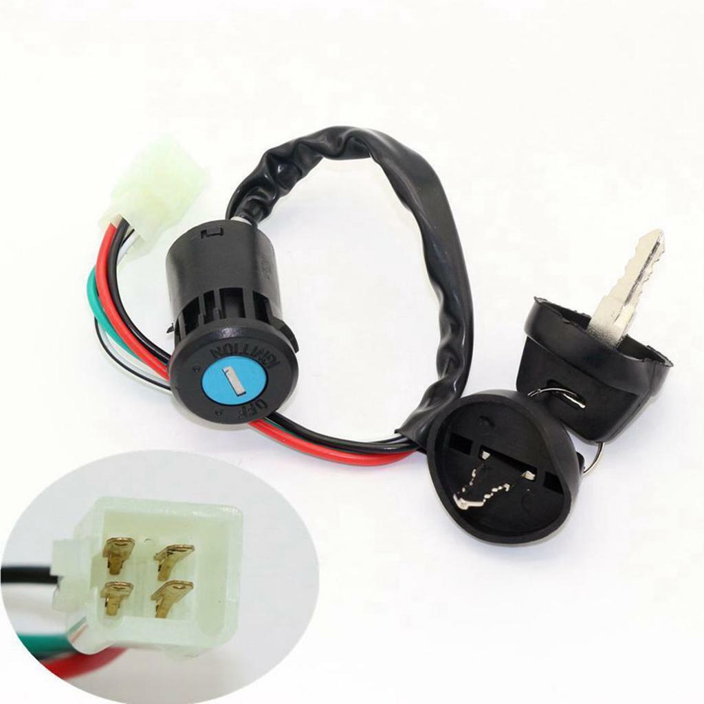 4 Pin Male Plug Ignition Key Switch 50cc 90cc 110cc 125cc 250cc Apollo Assassin