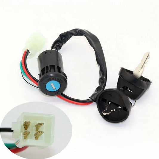 4 Pin Male Plug Ignition Key Switch 50cc 90cc 110cc 125cc 250cc Apollo Assassin
