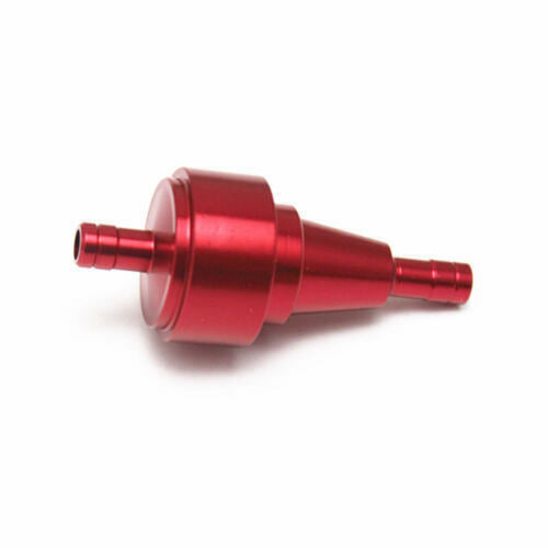 Red 1/4'' 6mm Inline Gas Fuel Filter For Kawasaki 500R 600R 650R ZX10R X11 ZX12R