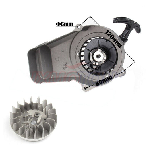 Flywheel Fly Wheel Alloy Pull Starter 43cc 47cc 49cc ATV QUAD Dirt Mini Bike