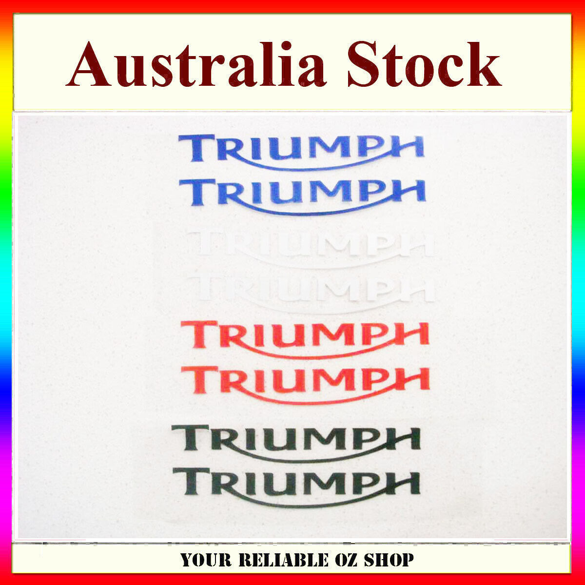 Triumph Sticker Decal Badge Emblem Logo Bike ATV Quad Motorcycle Dirt Fuel Tank