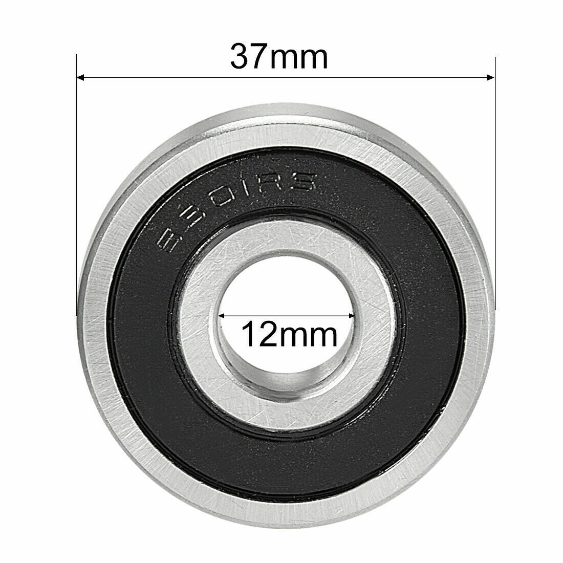 12mm 37mm 6301RS Ball Bearing Stub Axle Hub Wheel Rim Quad ATV Dirt Bike Buggy