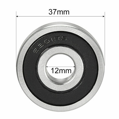12mm 37mm 6301RS Ball Bearing Stub Axle Hub Wheel Rim Quad ATV Dirt Bike Buggy