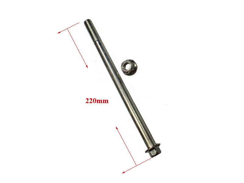 12mm 220mm Swing arm Bolt Wheel Rim Axle 50cc 70cc 90cc Pit Dirt ATV Quad Bike