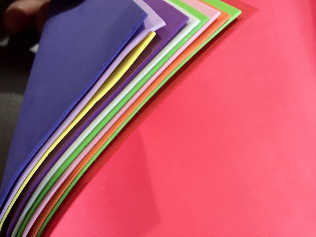 10X EVA Fun Foam Paper Craft A4 Sheets Assorted Colours Art Hand Craft DIY KIDS