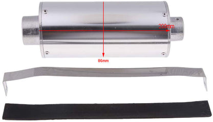 28mm Exhaust Muffler + Clamp 90cc 110cc 125cc 140cc PIT Trail Quad Dirt Bike ATV