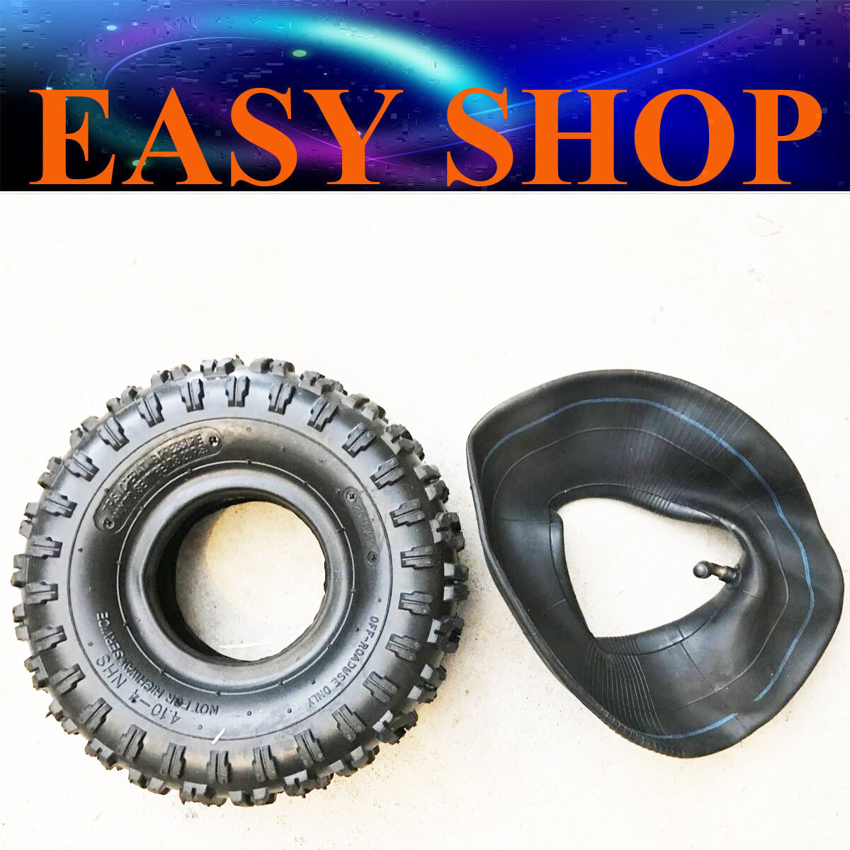 3.50 - 4 4" inch 4.10 - 4 Tyre Tire + Tube 49cc Mini Quad Dirt Bike ATV Buggy