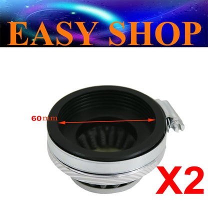 2X 60mm 61MM AIR FILTER 49cc 66cc 70c 80CC Motorized Motorised Bicycle Push Bike
