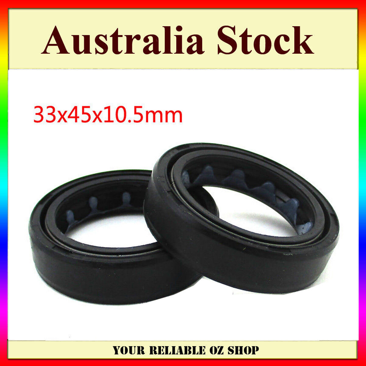 Fork Oil Seals 33mm x 45mm x 10.5mm Yamaha XV250 Virago Route 66 YP250 Majesty