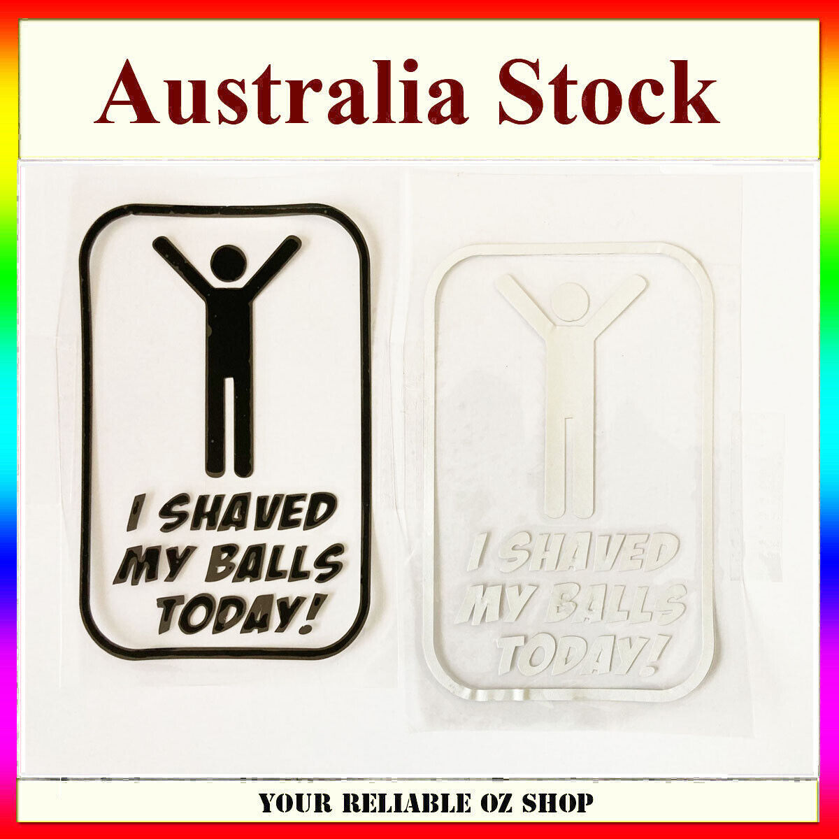 I Shaved My BALLS Today STICKER RUDE VINYL DECAL JDM FUNNY HOON CAR WINDOW BOMB