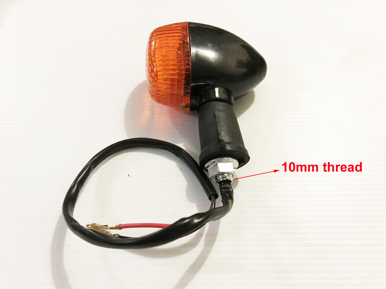 2x Motorcycle Amber Bullet Front Rear Turn Signal Blinker Indicator Light Bike