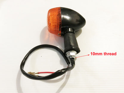 2x Motorcycle Amber Bullet Front Rear Turn Signal Blinker Indicator Light Bike
