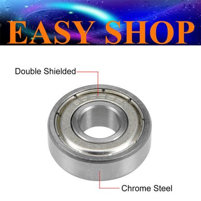 10x26x8mm 6000ZZ Deep Groove Ball Bearings Double Shield Stub Axle Hub Wheel Rim