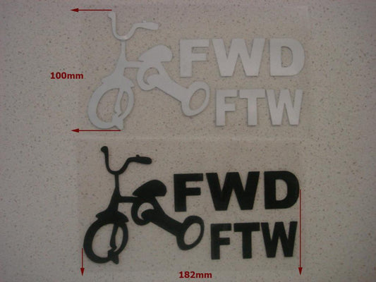 FWD FTW Funny Car JDM Sticker Decal Front Wheel Drive Drift Race Show Ute Window