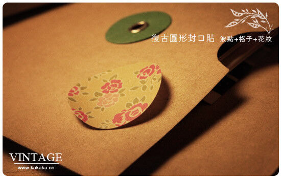 165X Vintage Round Stamp Sticker Cards DIY Photo Album Hand Craft  Scrapbooking