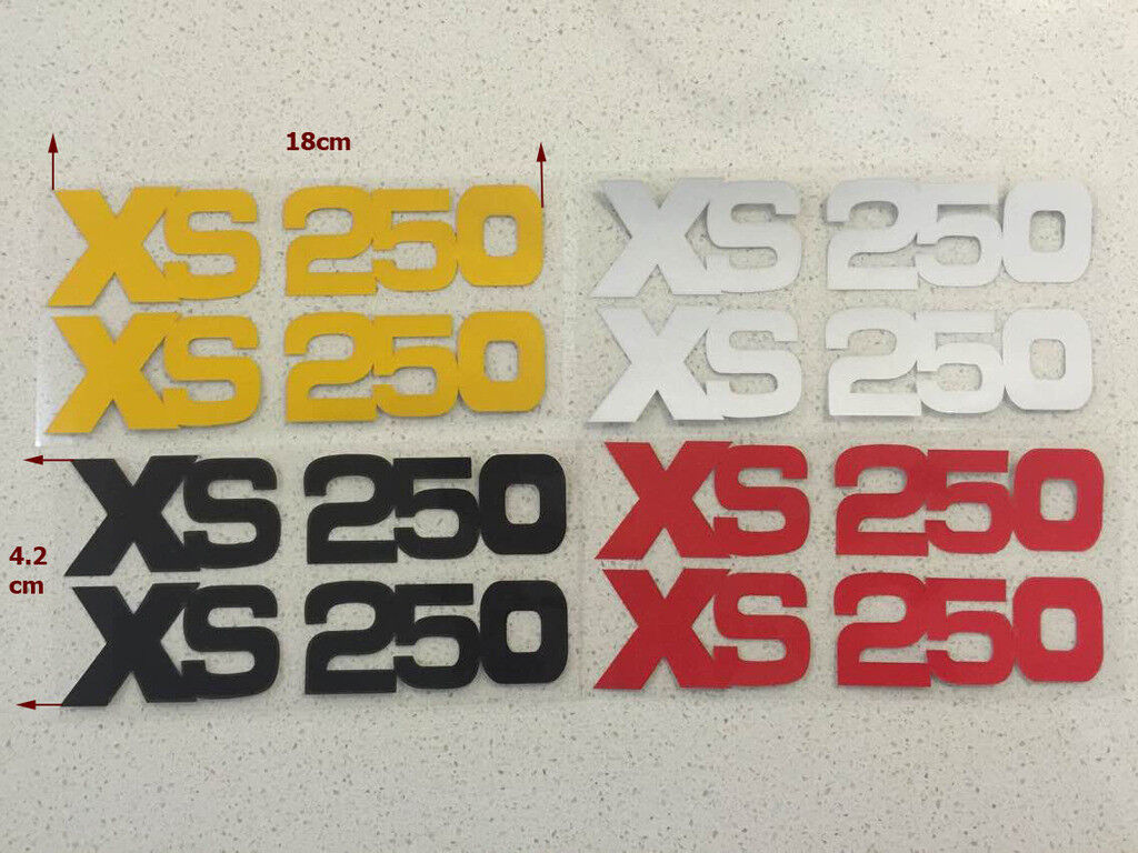 YAMAHA XS250 SIDE PANEL DECALS STICKERS PETROL FUEL TANK EMBLEM MOTORCYCLE BIKE