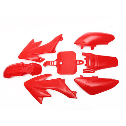 7 Pcs Red Plastic Fairing Cover Fender Kit 50cc 70cc 90cc Thumpstar Ducar Orion