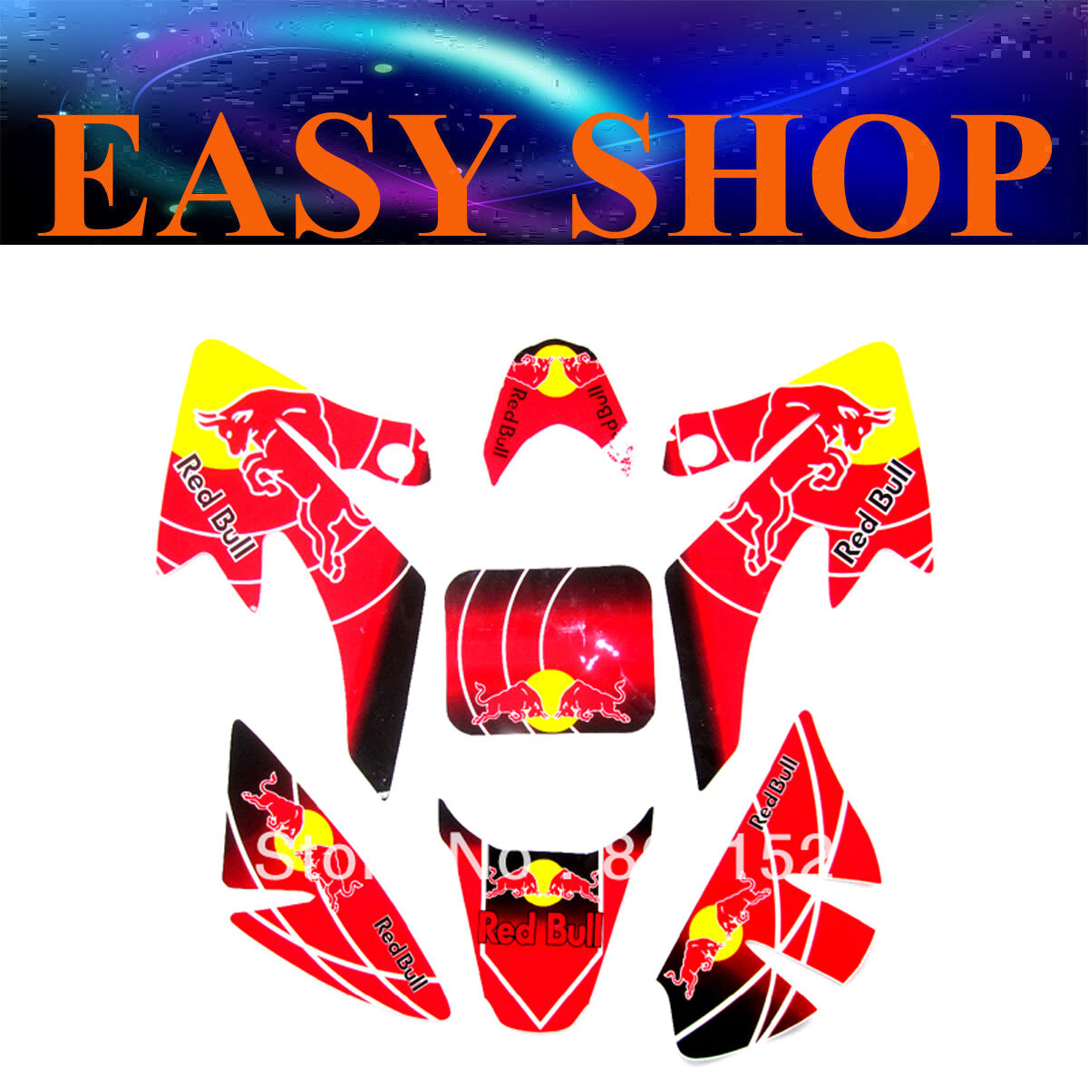 Rockstar Sticker Decal Kit For Honda CRF XR 50cc 90cc 125cc Dirt Pit Pro Bike