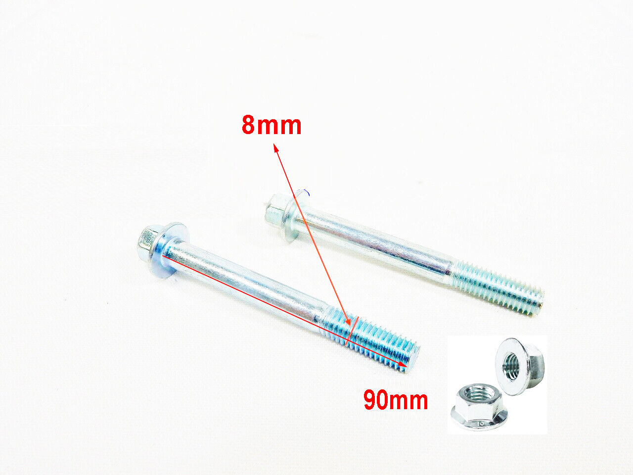 2pcs 8mm 90mm TOP BOTTOM ENGINE MOUNT BOLTS 125cc 140cc 150cc PIT PRO TRAIL BIKE